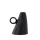VENTURE DESIGN Ovy vase, m. 1 hndtak - matt svart steinty (14x13x17H)