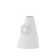 VENTURE DESIGN Ovy vase, m. 1 hndtak - hvitt steinty (14x13x17H)