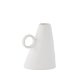VENTURE DESIGN Ovy vase, m. 1 hndtak - hvitt steinty (14x13x17H)