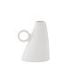 VENTURE DESIGN Ovy vase, m. 1 hndtak - hvitt steinty (14x13x17H)