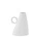 VENTURE DESIGN Ovy vase, m. 1 hndtak - hvitt steinty (14x13x17H)