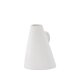 VENTURE DESIGN Ovy vase, m. 1 hndtak - hvitt steinty (14x13x17H)