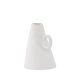 VENTURE DESIGN Ovy vase, m. 1 hndtak - hvitt steinty (14x13x17H)