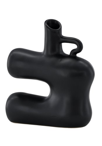 VENTURE DESIGN Dity vase - matt svart steinty (18x7x19H)