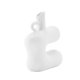 VENTURE DESIGN Dity Vase, mit 1 Griff – weißes Steingut (18 x 7 x 19 H)