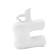 VENTURE DESIGN Dity Vase, mit 1 Griff – weißes Steingut (18 x 7 x 19 H)
