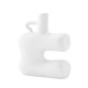 VENTURE DESIGN Dity Vase, mit 1 Griff – weißes Steingut (18 x 7 x 19 H)