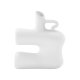 VENTURE DESIGN Dity Vase, mit 1 Griff – weißes Steingut (18 x 7 x 19 H)