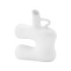 VENTURE DESIGN Dity Vase, mit 1 Griff – weißes Steingut (18 x 7 x 19 H)