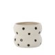 VENTURE DESIGN Dapne potte, rund - hvite/svarte prikker steinty (16x16x13)