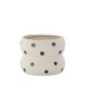 VENTURE DESIGN Dapne potte, rund - hvite/svarte prikker steinty (16x16x13)