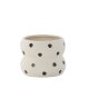 VENTURE DESIGN Dapne potte, rund - hvite/svarte prikker steinty (16x16x13)