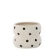 VENTURE DESIGN Dapne potte, rund - hvite/svarte prikker steinty (16x16x13)