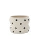 VENTURE DESIGN Dapne potte, rund - hvite/svarte prikker steinty (16x16x13)
