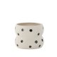 VENTURE DESIGN Dapne potte, rund - hvite/svarte prikker steinty (16x16x13)