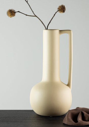 VENTURE DESIGN Allis vase, m. hank - gult steinty (18x18x36)