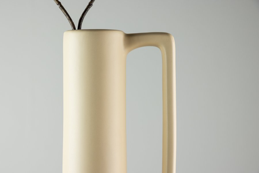 VENTURE DESIGN Allis vase, m. hank - gult steinty (18x18x36)