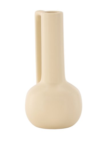 VENTURE DESIGN Allis vase, m. hank - gult steinty (18x18x36)