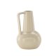VENTURE DESIGN Lane vase, m. hank - beige/svarte prikker steinty (15x15x22)