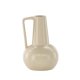 VENTURE DESIGN Lane vase, m. hank - beige/svarte prikker steinty (15x15x22)