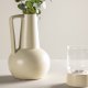 VENTURE DESIGN Lane vase, m. hank - beige/svarte prikker steinty (15x15x22)