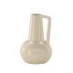VENTURE DESIGN Lane vase, m. hank - beige/svarte prikker steinty (15x15x22)
