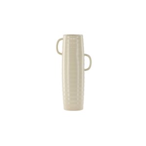 VENTURE DESIGN Cent vase, m. 2 hanke - beige/sorte prikker stentj (19x13x41)