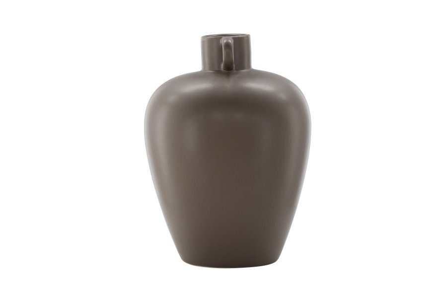 VENTURE DESIGN Cent vase, m. 1 hndtak - brunt steinty (24x24x33)
