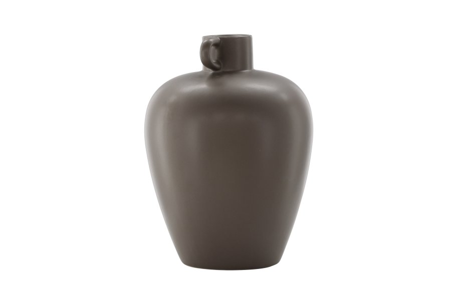 VENTURE DESIGN Cent vase, m. 1 hndtak - brunt steinty (24x24x33)