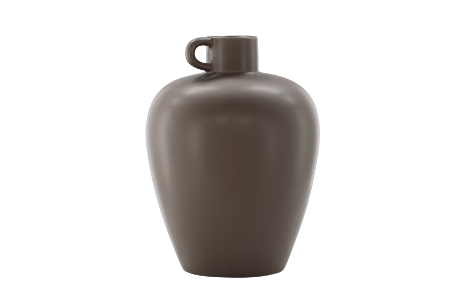 VENTURE DESIGN Cent vase, m. 1 hndtak - brunt steinty (24x24x33)