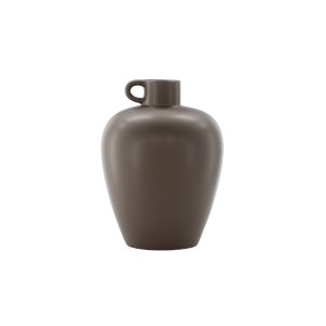 VENTURE DESIGN Cent vase, m. 1 hank - brun stentj (24x24x33)