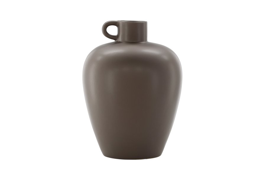 VENTURE DESIGN Cent vase, m. 1 hndtak - brunt steinty (24x24x33)