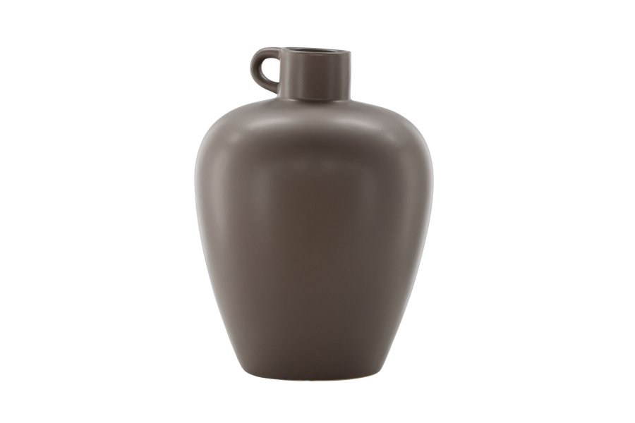 VENTURE DESIGN Cent vase, m. 1 hndtak - brunt steinty (24x24x33)