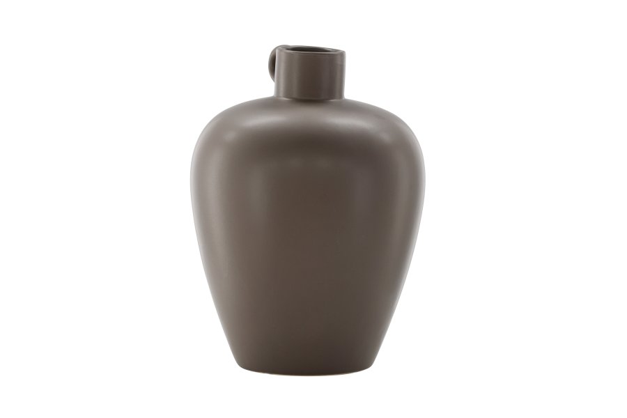 VENTURE DESIGN Cent vase, m. 1 hndtak - brunt steinty (24x24x33)