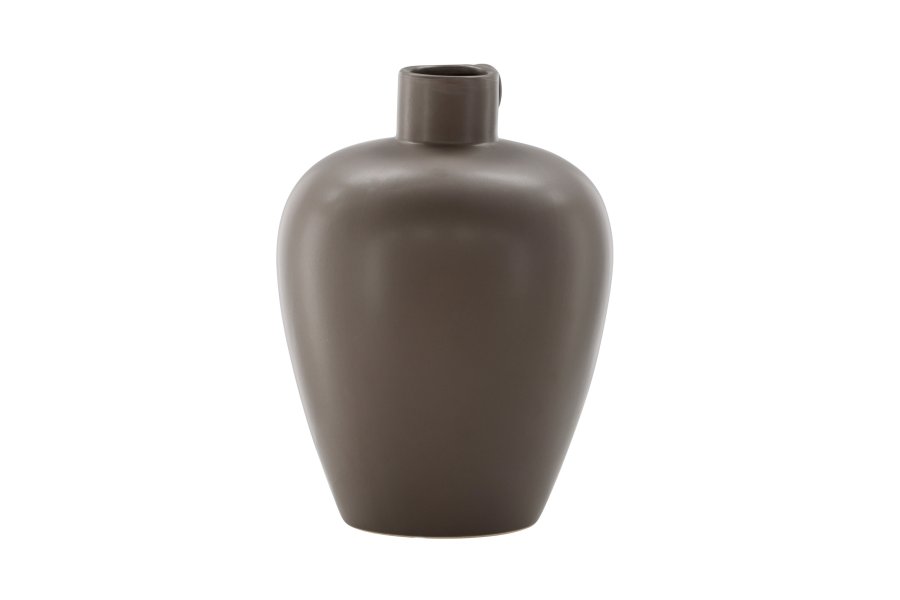 VENTURE DESIGN Cent vase, m. 1 hndtak - brunt steinty (24x24x33)