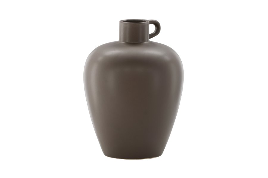 VENTURE DESIGN Cent vase, m. 1 hndtak - brunt steinty (24x24x33)