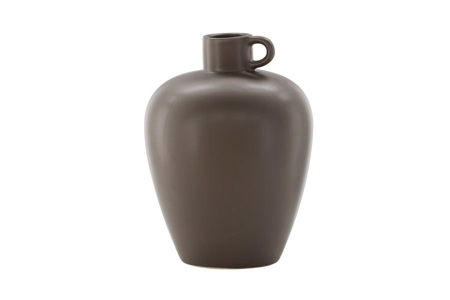VENTURE DESIGN Cent vase, m. 1 hndtak - brunt steinty (24x24x33)