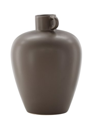 VENTURE DESIGN Cent vase, m. 1 hndtak - brunt steinty (24x24x33)