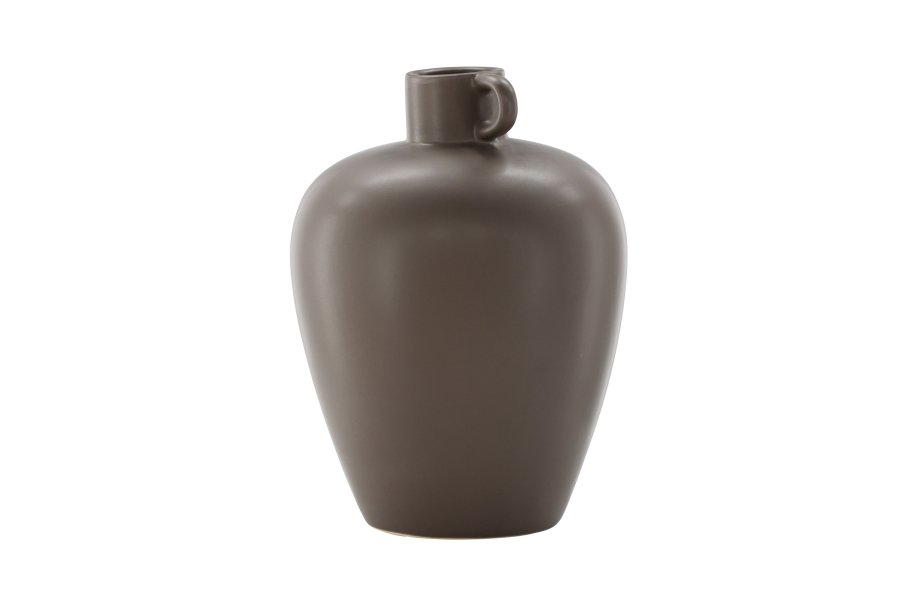 VENTURE DESIGN Cent vase, m. 1 hndtak - brunt steinty (24x24x33)