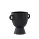 VENTURE DESIGN Cent Pot, mit 2 Griffen – mattschwarzes Steingut (20x14x18)