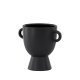 VENTURE DESIGN Cent Pot, mit 2 Griffen – mattschwarzes Steingut (20x14x18)