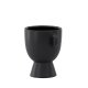 VENTURE DESIGN Cent Pot, mit 2 Griffen – mattschwarzes Steingut (20x14x18)