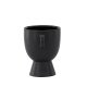 VENTURE DESIGN Cent Pot, mit 2 Griffen – mattschwarzes Steingut (20x14x18)