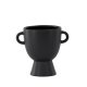 VENTURE DESIGN Cent Pot, mit 2 Griffen – mattschwarzes Steingut (20x14x18)