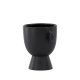VENTURE DESIGN Cent Pot, mit 2 Griffen – mattschwarzes Steingut (20x14x18)