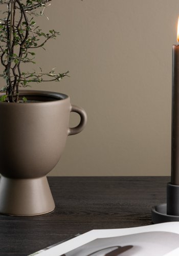 VENTURE DESIGN Cent potte, m. 2 hndtak - brunt steinty (20x14x18)