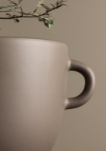 VENTURE DESIGN Cent potte, m. 2 hndtak - brunt steinty (20x14x18)