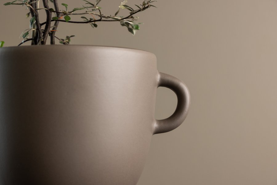 VENTURE DESIGN Cent potte, m. 2 hndtak - brunt steinty (20x14x18)