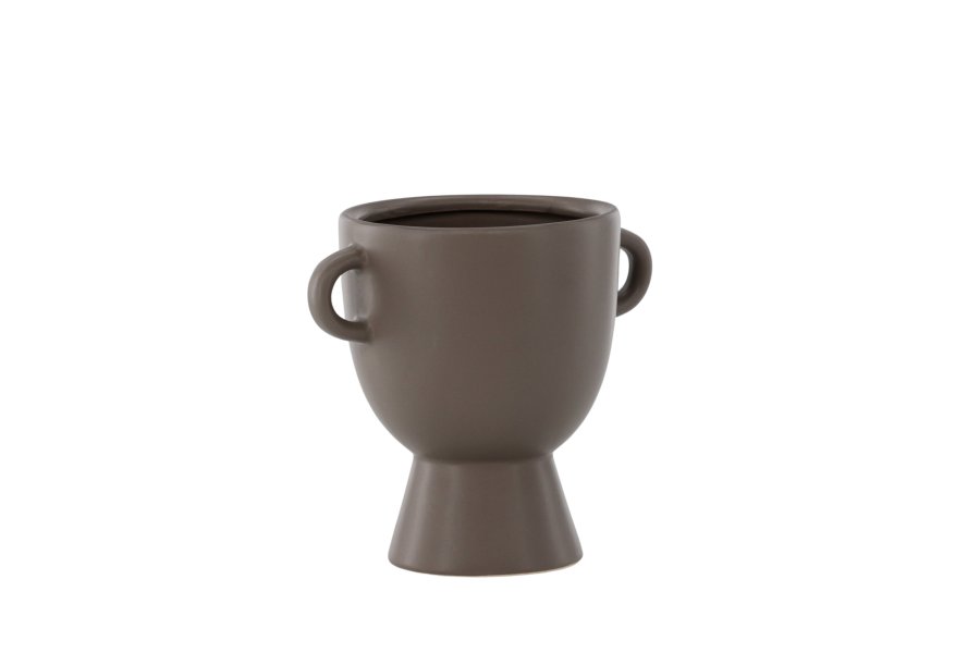 VENTURE DESIGN Cent potte, m. 2 hndtak - brunt steinty (20x14x18)