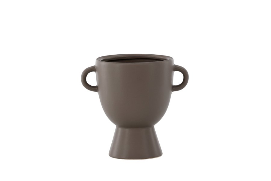 VENTURE DESIGN Cent potte, m. 2 hndtak - brunt steinty (20x14x18)